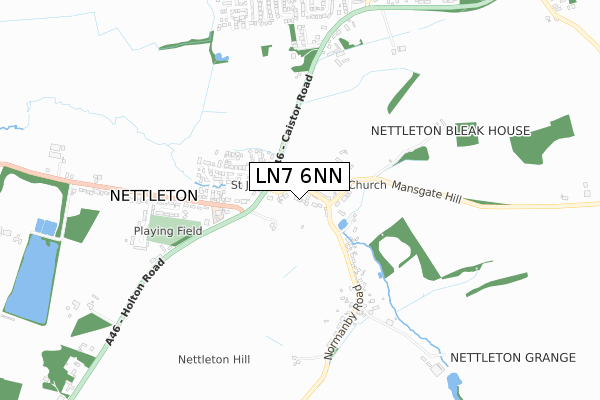 LN7 6NN map - small scale - OS Open Zoomstack (Ordnance Survey)