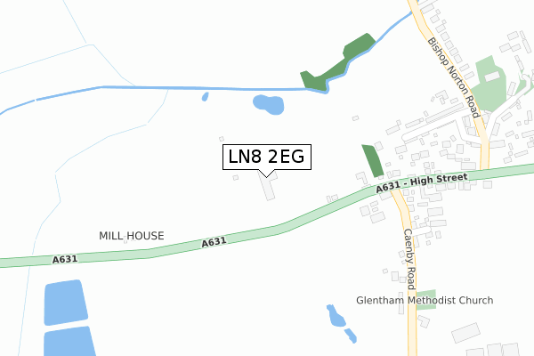 LN8 2EG map - large scale - OS Open Zoomstack (Ordnance Survey)