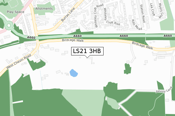 LS21 3HB map - large scale - OS Open Zoomstack (Ordnance Survey)