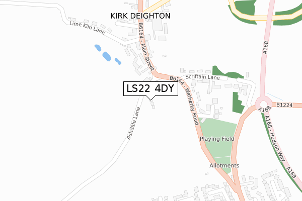 LS22 4DY map - large scale - OS Open Zoomstack (Ordnance Survey)