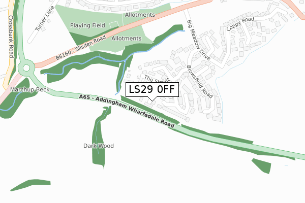 LS29 0FF map - large scale - OS Open Zoomstack (Ordnance Survey)