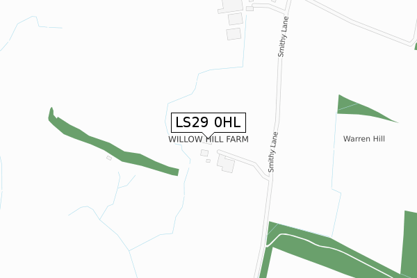 LS29 0HL map - large scale - OS Open Zoomstack (Ordnance Survey)