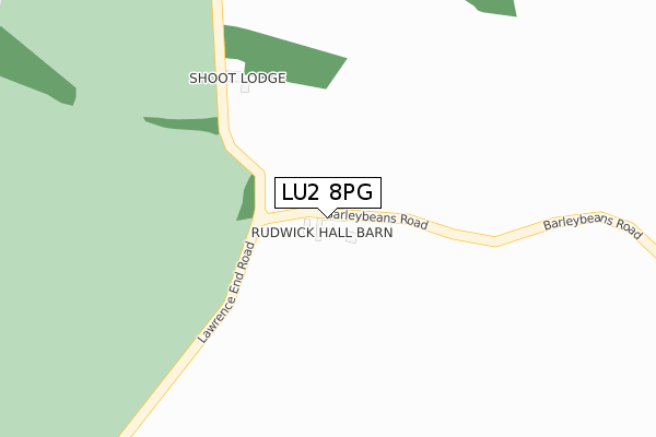 LU2 8PG map - large scale - OS Open Zoomstack (Ordnance Survey)