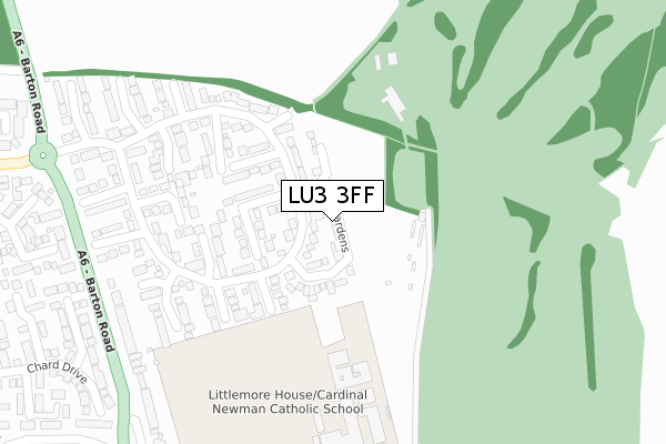 LU3 3FF map - large scale - OS Open Zoomstack (Ordnance Survey)