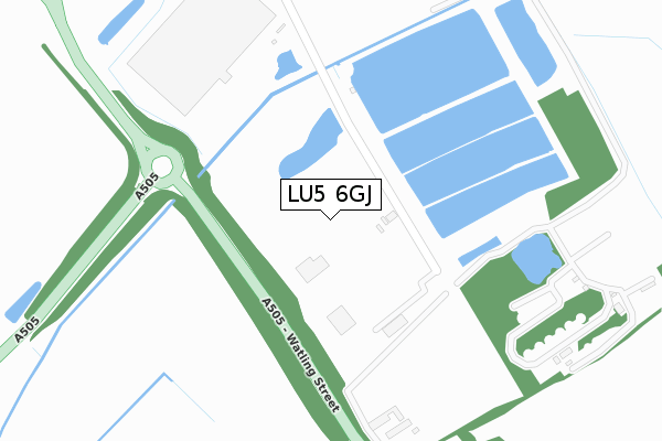 LU5 6GJ map - large scale - OS Open Zoomstack (Ordnance Survey)