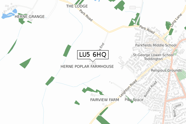 LU5 6HQ map - small scale - OS Open Zoomstack (Ordnance Survey)