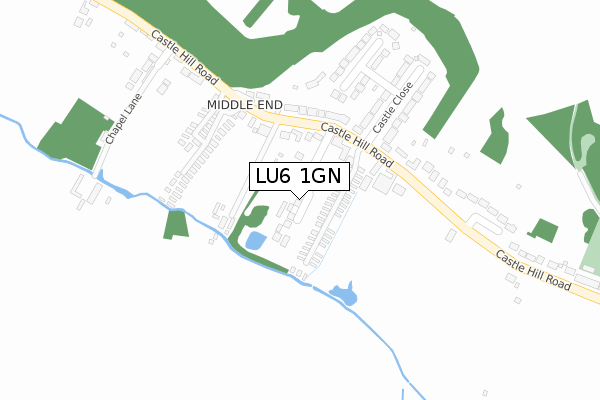 LU6 1GN map - large scale - OS Open Zoomstack (Ordnance Survey)