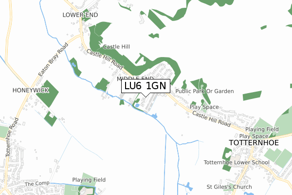 LU6 1GN map - small scale - OS Open Zoomstack (Ordnance Survey)