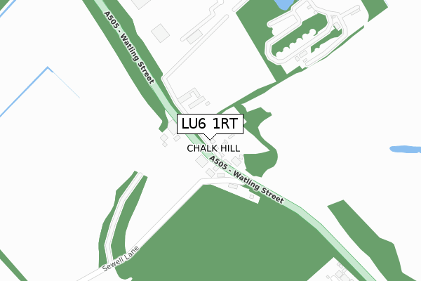 LU6 1RT map - large scale - OS Open Zoomstack (Ordnance Survey)