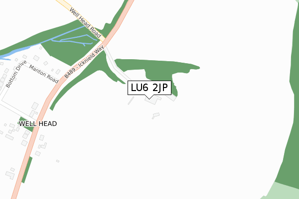 LU6 2JP map - large scale - OS Open Zoomstack (Ordnance Survey)