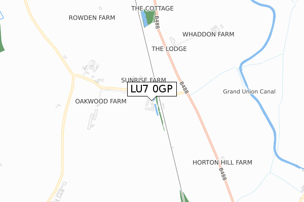 LU7 0GP map - small scale - OS Open Zoomstack (Ordnance Survey)