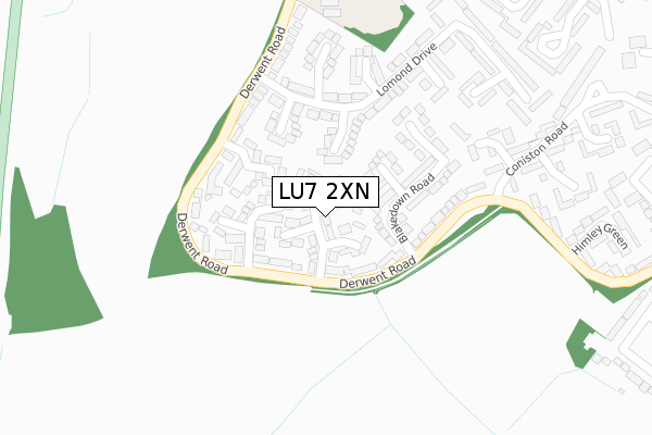 LU7 2XN map - large scale - OS Open Zoomstack (Ordnance Survey)