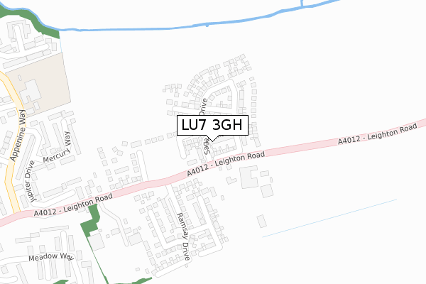 LU7 3GH map - large scale - OS Open Zoomstack (Ordnance Survey)