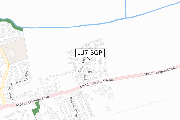 LU7 3GP map - large scale - OS Open Zoomstack (Ordnance Survey)