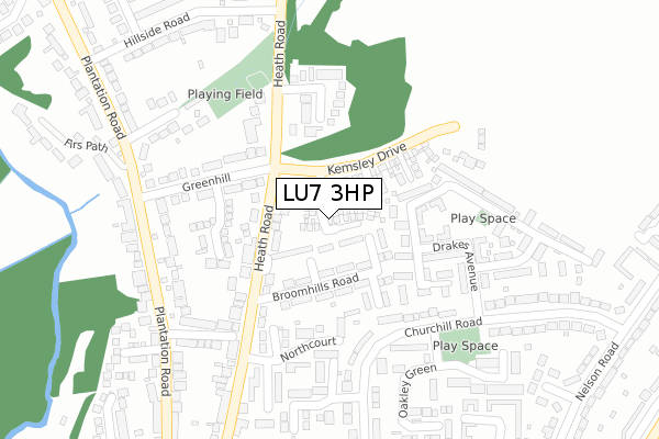 LU7 3HP map - large scale - OS Open Zoomstack (Ordnance Survey)