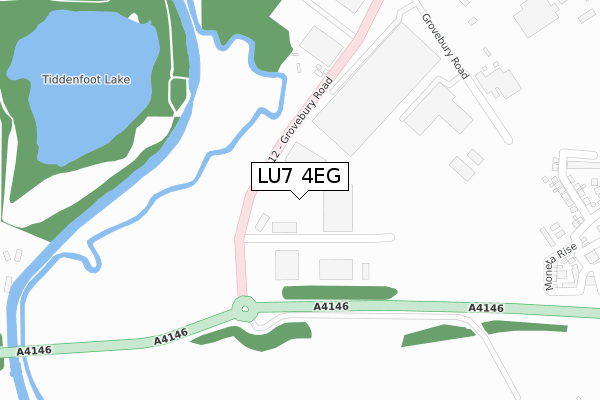 LU7 4EG map - large scale - OS Open Zoomstack (Ordnance Survey)