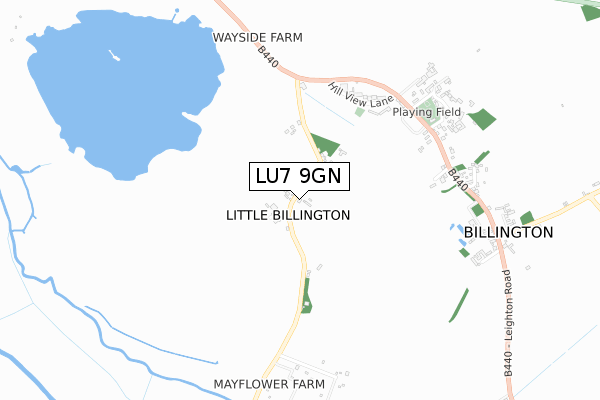 LU7 9GN map - small scale - OS Open Zoomstack (Ordnance Survey)