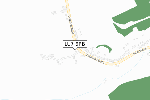 LU7 9PB map - large scale - OS Open Zoomstack (Ordnance Survey)