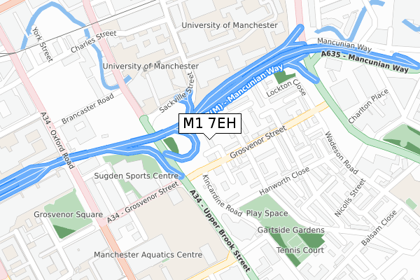 M1 7EH map - large scale - OS Open Zoomstack (Ordnance Survey)