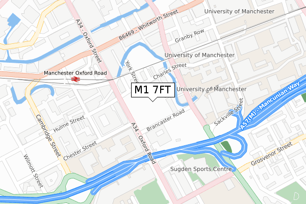 M1 7FT map - large scale - OS Open Zoomstack (Ordnance Survey)