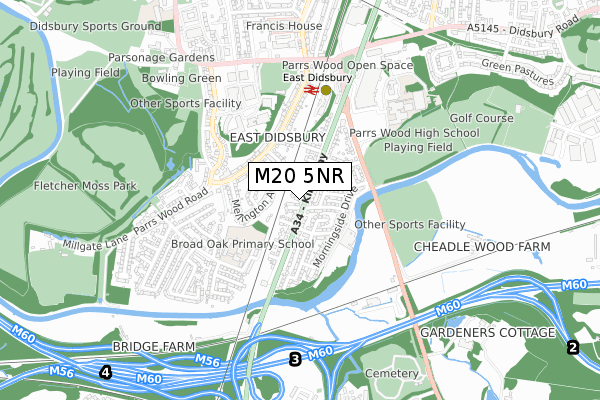 M20 5NR map - small scale - OS Open Zoomstack (Ordnance Survey)