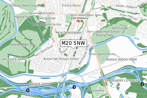 M20 5NW map - small scale - OS Open Zoomstack (Ordnance Survey)