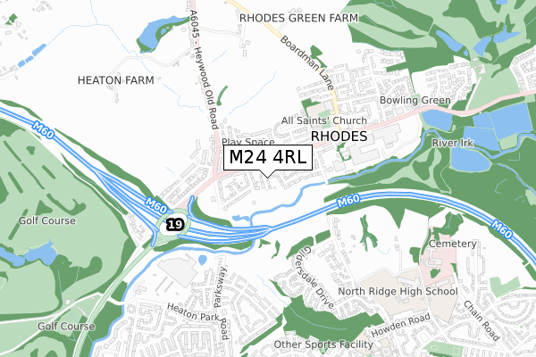 M24 4RL map - small scale - OS Open Zoomstack (Ordnance Survey)