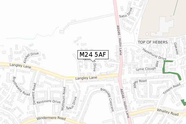 M24 5AF map - large scale - OS Open Zoomstack (Ordnance Survey)