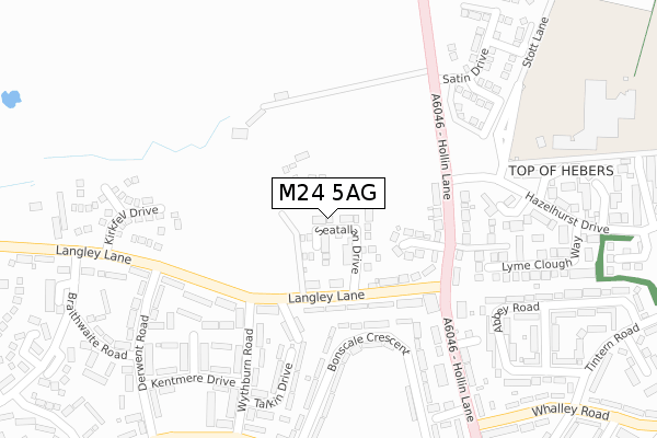 M24 5AG map - large scale - OS Open Zoomstack (Ordnance Survey)