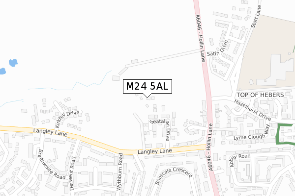 M24 5AL map - large scale - OS Open Zoomstack (Ordnance Survey)