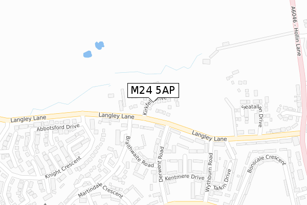 M24 5AP map - large scale - OS Open Zoomstack (Ordnance Survey)