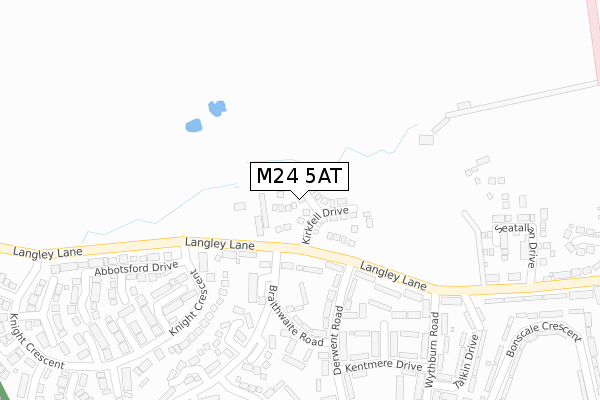 M24 5AT map - large scale - OS Open Zoomstack (Ordnance Survey)