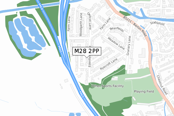 M28 2PP map - large scale - OS Open Zoomstack (Ordnance Survey)