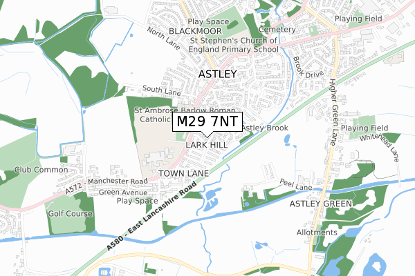 M29 7NT map - small scale - OS Open Zoomstack (Ordnance Survey)