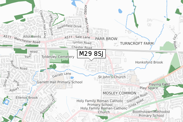 M29 8SJ map - small scale - OS Open Zoomstack (Ordnance Survey)