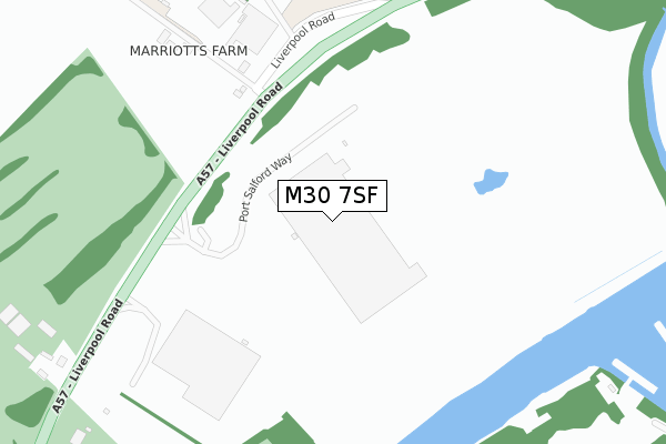 M30 7SF map - large scale - OS Open Zoomstack (Ordnance Survey)