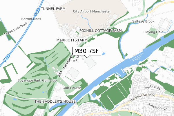 M30 7SF map - small scale - OS Open Zoomstack (Ordnance Survey)