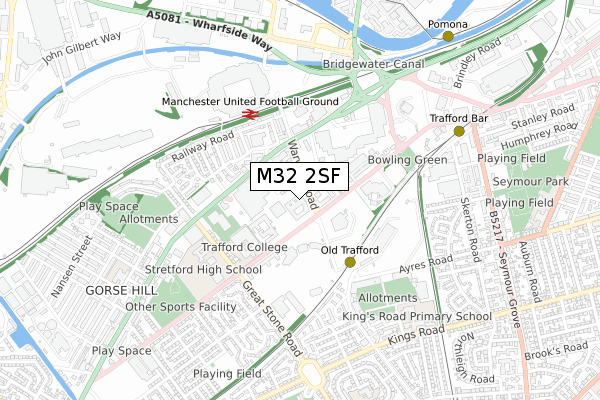 M32 2SF map - small scale - OS Open Zoomstack (Ordnance Survey)