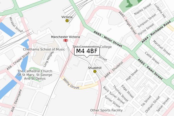 M4 4BF map - large scale - OS Open Zoomstack (Ordnance Survey)