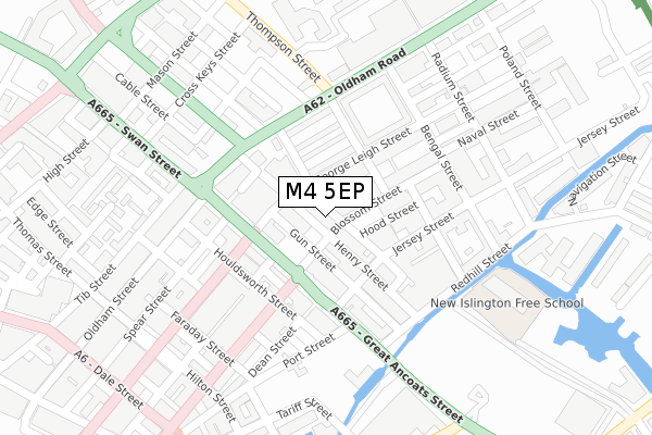 M4 5EP map - large scale - OS Open Zoomstack (Ordnance Survey)