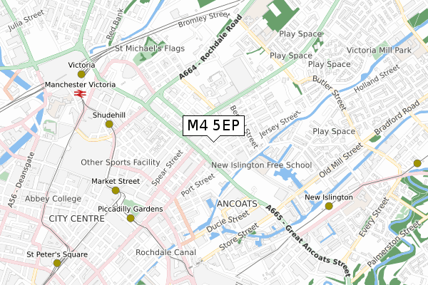 M4 5EP map - small scale - OS Open Zoomstack (Ordnance Survey)