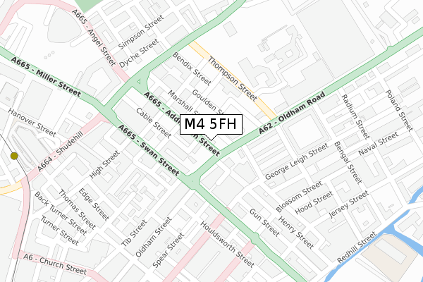 M4 5FH map - large scale - OS Open Zoomstack (Ordnance Survey)