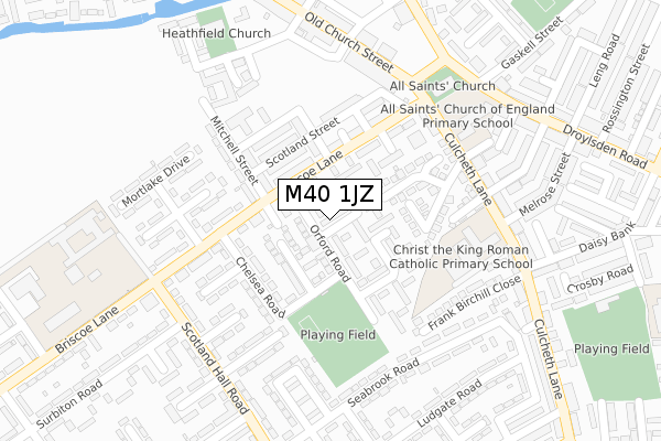 M40 1JZ map - large scale - OS Open Zoomstack (Ordnance Survey)