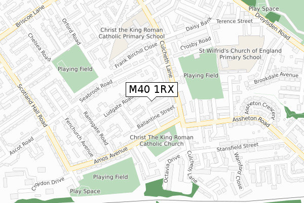 M40 1RX map - large scale - OS Open Zoomstack (Ordnance Survey)