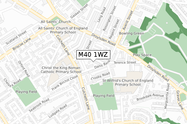 M40 1WZ map - large scale - OS Open Zoomstack (Ordnance Survey)