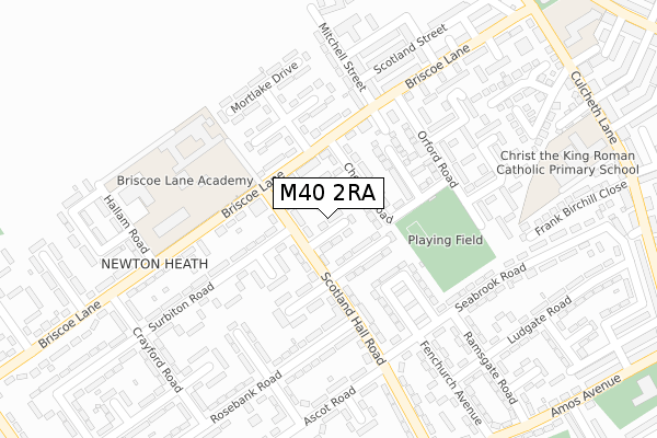 M40 2RA map - large scale - OS Open Zoomstack (Ordnance Survey)