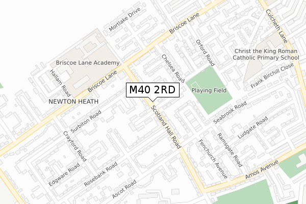 M40 2RD map - large scale - OS Open Zoomstack (Ordnance Survey)