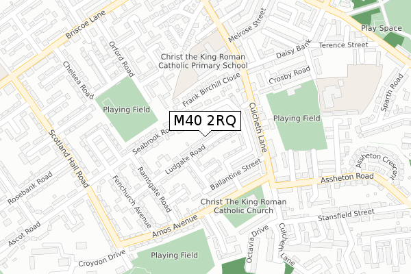 M40 2RQ map - large scale - OS Open Zoomstack (Ordnance Survey)