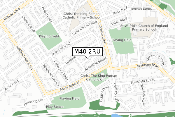 M40 2RU map - large scale - OS Open Zoomstack (Ordnance Survey)