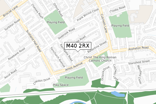 M40 2RX map - large scale - OS Open Zoomstack (Ordnance Survey)